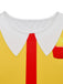 Abito Giallo Anni '70 French Fries con Tasca Clown Cosplay 4