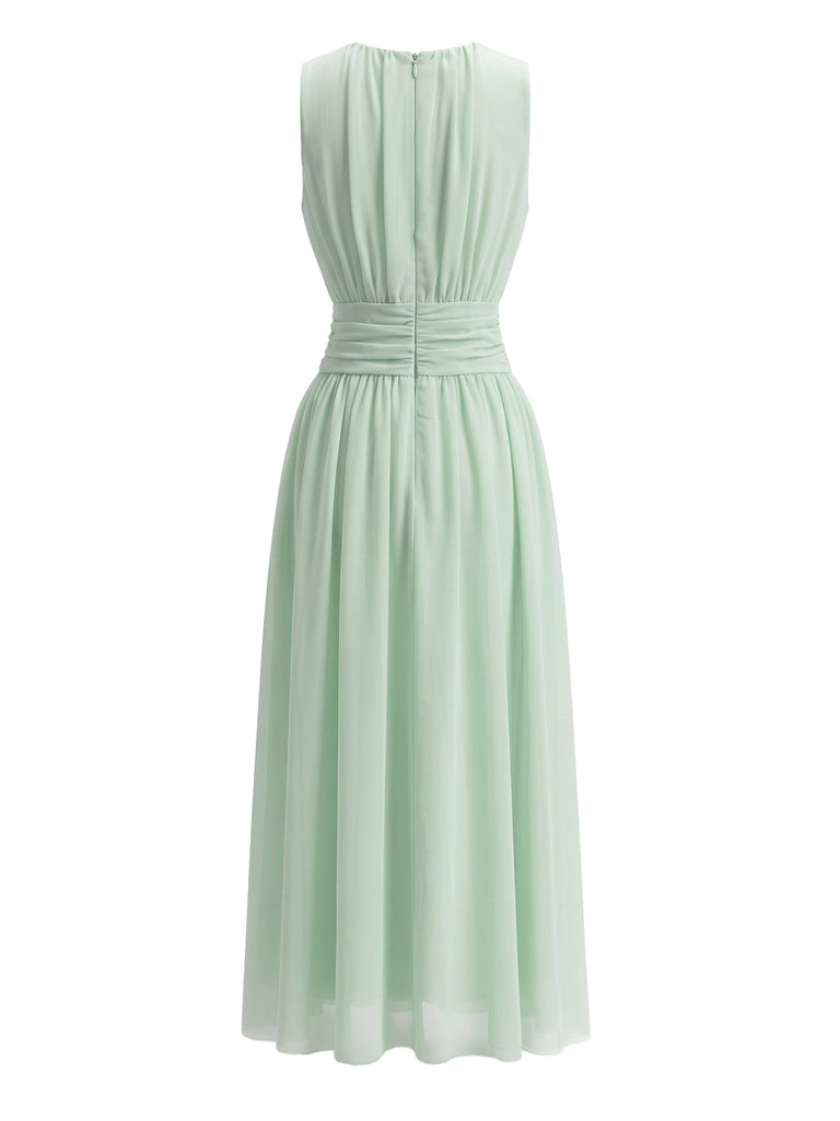 Elegant Pale Green 1940s Vintage Dress 2