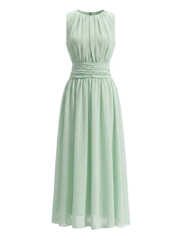 Elegant Pale Green 1940s Vintage Dress 3