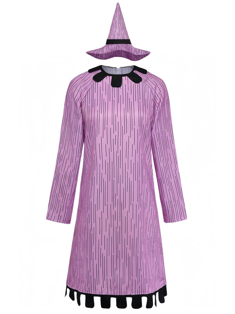 Set Costume Cosplay Viola Sally Skellington a Righe Anni '40