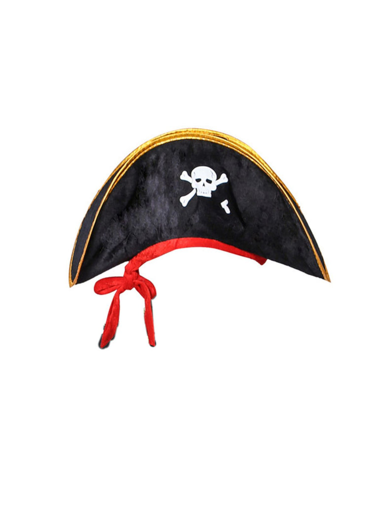 Abito Rosso e Nero Anni '40 Pirata Costume con Allacciatura Orlo Asimmetrico 4