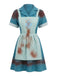 Abito Blu Anni '60 Costume da Infermiera con Grembiule Insanguinato 2