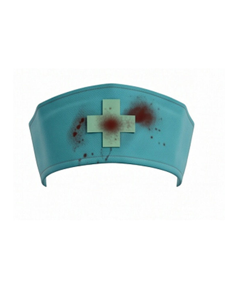 Abito Blu Anni '60 Costume da Infermiera con Grembiule Insanguinato 4