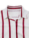 2PCS Gonna Nero Anni '60 a Righe Camicia e Asymmetric Plissettato 6