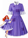 Abito Viola Anni '50 Patchwork Colletto Peter Pan di Halloween