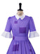 Abito Viola Anni '50 Patchwork Colletto Peter Pan di Halloween 4