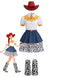3PCS Multicolore Anni '50 Western Cowgirl Set Costume