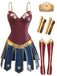 Abito Multicolore Wonder Woman Superhero Star Cosplay Costume