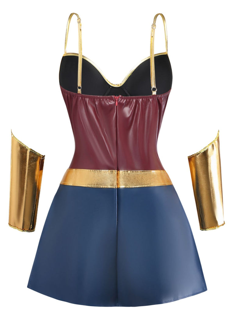 Abito Multicolore Wonder Woman Superhero Star Cosplay Costume 3