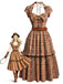 [Prevendita] Abito Halter a Quadri Cowgirl con Colletto Aperto e Cintura Anni '70