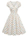 [Prevendita] Abito a Ruota Multicolore Anni '50 a Pois Scollo a V 2
