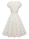 [Prevendita] Abito a Ruota Multicolore Anni '50 a Pois Scollo a V 3