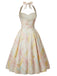 [Prevendita] Abito Svasato Halter Stampa Ciliegie Pastello con Cintura Anni '50 3
