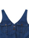 Tuta Lunga Scollo a V in Denim Gamba Dritta Anni '60 6