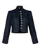 Giacca Blu Navy Anni '50 Colletto Alto con Bottoni Frontali Jacket