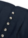 Giacca Blu Navy Anni '50 Colletto Alto con Bottoni Frontali Jacket 6