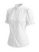[Prevendita] Camicetta Bianco Anni '50 Tinta Unita in Pizzo Patchwork Puff 3