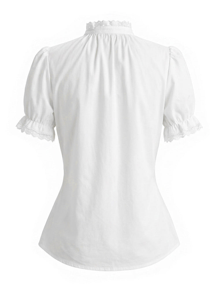 [Prevendita] 2PCS Abito Verde Lago Anni '50 a Quadri in Pizzo con Tasca Grembiule e Top Bianco 13