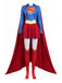 Mantella Rosso Anni '60 Supergirl Cosplay Costume Set With 2
