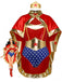 Mantella Rosso Anni '80 Star Supereroe Costume Body e Cape