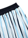 [Prevendita] 2PCS Gonna Deep Blue Anni '50 Fitted con Revers Blouse e Vertical a Righe 16