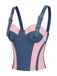 [Prevendita] Minigonna Blu Anni '50 in Denim in Pizzo Corsetto Top e Chain 6