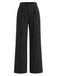[Prevendita] Pantaloni Nero e Bianco Anni '30 a Vita Alta in Maglia Gessato a Gamba Larga 2