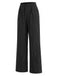 [Prevendita] Pantaloni Nero e Bianco Anni '30 a Vita Alta in Maglia Gessato a Gamba Larga 3