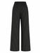 [Prevendita] Pantaloni Nero e Bianco Anni '30 a Vita Alta in Maglia Gessato a Gamba Larga 4