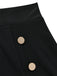 [Prevendita] Pantaloncini Nero Anni '50 a Vita Alta Doppiopetto con Bottoni Shorts 5