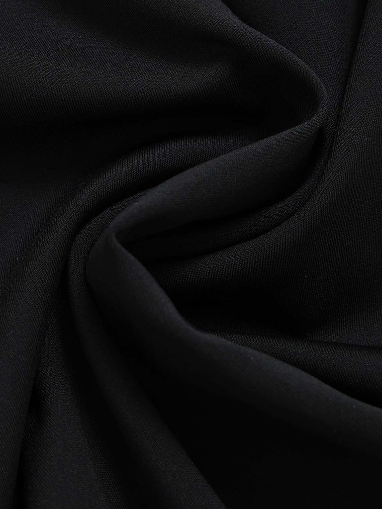 [Prevendita] Pantaloncini Nero Anni '50 a Vita Alta Doppiopetto con Bottoni Shorts 7