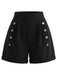 [Prevendita] 2PCS Crop Top Bianco e Nero Anni '50 Bottoni Spalle Scoperte con Volant e Shorts 8
