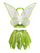3PCS 2PCS Verde Anni '50 Fairy Princess Costume Set con Wings 3