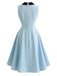 [Prevendita] Abito Blu Anni '50 Senza Maniche con Fiocco Tie Collar con con Tasche 3