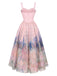 [Prevendita] Abito Rosa Anni '50 Scollo a Cuore Oil Painting Floreale Meadow in Rete 3