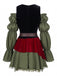 Abito Verde Anni '60 di Halloween Pirata Costume con Virago Maniche 3