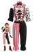 Set Cosplay Rosso Anni '40 di Halloween da Pagliaccio Spaventoso
