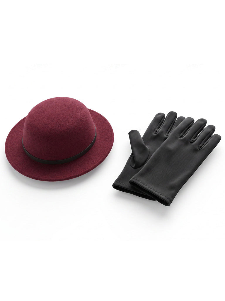 Set Cosplay Rosso Anni '40 di Halloween da Pagliaccio Spaventoso 4
