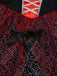 2PCS Abito Rosso Anni '50 Festa Horror in Pizzo Rete Patchwork con Mantella 7