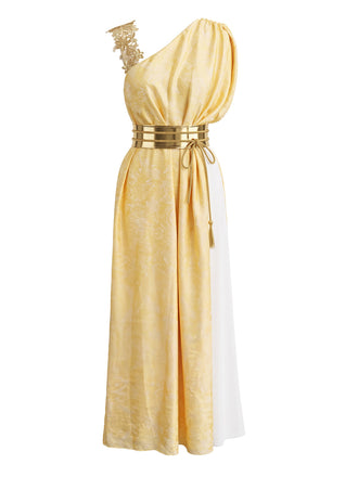 Abito Apricot Anni '30 Monospalla Athena Greek Goddess 2