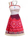 2PCS Set Cosplay Anni '70 Stile Moana Monospalla con Stampa Tribale