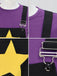 3PCS Nero e Viola Anni '80 Lily Lovebraids Cosplay Set Costume 5