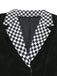 5PCS Completo Costume Nero Anni '40 Festa Horror a Righe Svasato per Travestimento 8