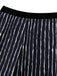 5PCS Completo Costume Nero Anni '40 Festa Horror a Righe Svasato per Travestimento 10