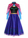 Abito Blu Anni '40 Principessa di Halloween Cosplay con Cape 2