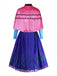 Abito Blu Anni '40 Principessa di Halloween Cosplay con Cape 3
