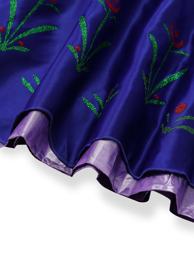 Abito Blu Anni '40 Principessa di Halloween Cosplay con Cape 7