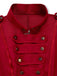 Giacca Nera Anni '40 Medievale Stile Smoking con Collo Alto e Orlo Asimmetrico 7