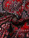 Abito Rosso Linea A Paisley Allacciatura al Collo Anni '70 5