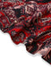 Abito Rosso Linea A Paisley Allacciatura al Collo Anni '70 6